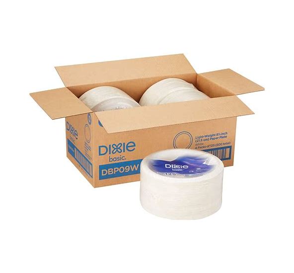 Dixie Basic Paper Plates / Dixie Basic 8 1/2 Paper Plates 500 Count – Blue  Feather Premium